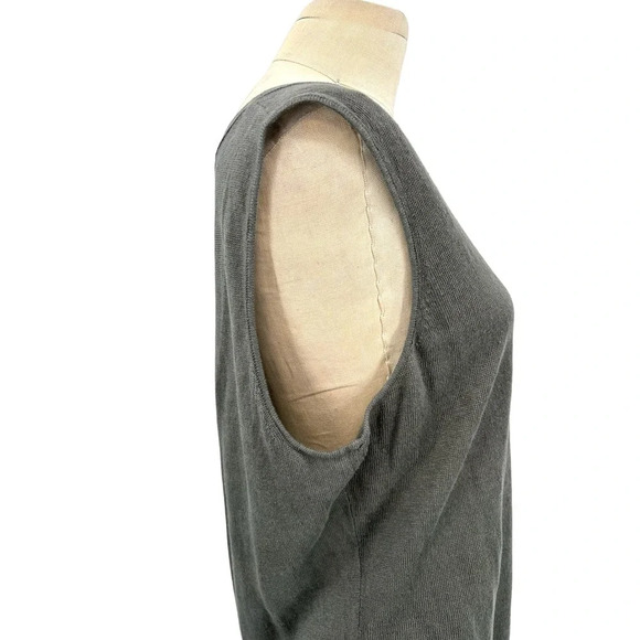Lafayette 148 New York Charcoal Gray Linen Tank Top Size XL - Picture 5 of 9